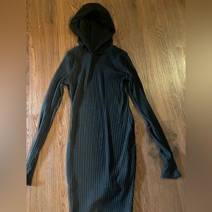 Gold Hinge Hooded Dress